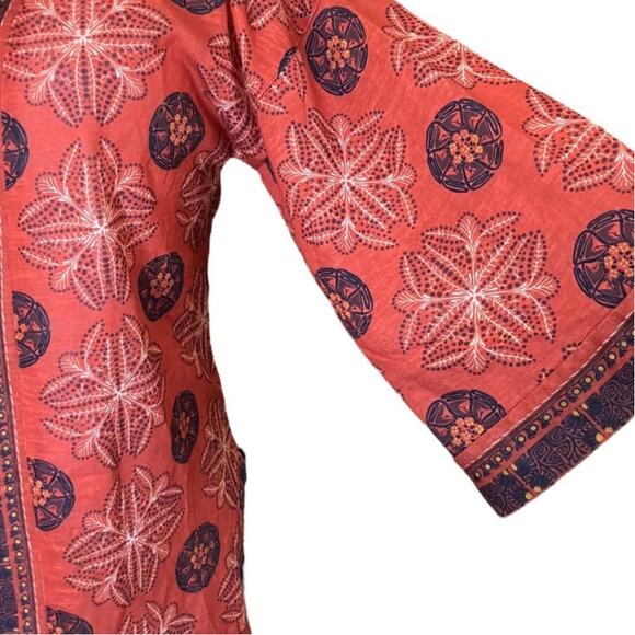 Simple By Suzanne Betro Women's Multicolor Print Open Front Knit Kimono | Size S - Picture 8 of 10